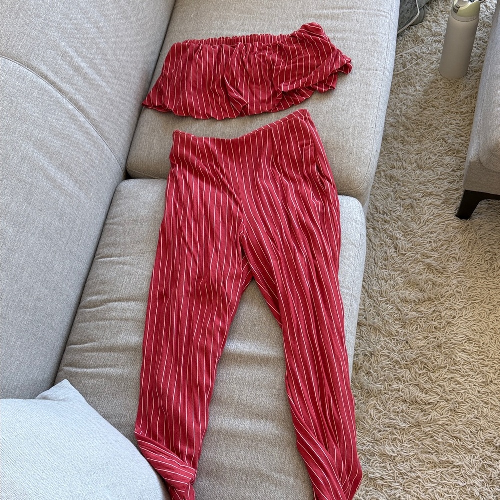 Sage the Label Two Piece Striped Set